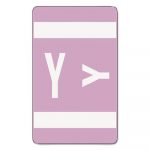 Alpha-Z Color-Coded Second Letter Alphabetical Labels, Y, 1 x 1.63, Lavender, 10/Sheet, 10 Sheets/Pack