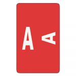 Alpha-Z Color-Coded Second Letter Alphabetical Labels, A, 1 x 1.63, Red, 10/Sheet, 10 Sheets/Pack