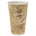 Mistique Hot Paper Cups, 16oz, Brown, 50/Sleeve, 20 Sleeves/Carton