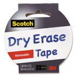 Dry Erase Tape, 1.88" x 5yds, 3" Core, White