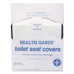 Health Gards Quarter-Fold Toilet Seat Covers, White, Paper, 200/PK, 25 PK/CT