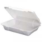 Foam Hoagie Hinged Container, White, 9 3/4 x 3 2/5 x 13,  200/CT, 100/Bag, 2/CT