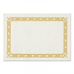 Placemats, Greek Key Pattern, Paper, Gold/White, 14 x 10, 1000/Carton