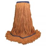 Super Loop Wet Mop Head, Cotton/Synthetic Fiber, X-Large, Orange, 12/Carton