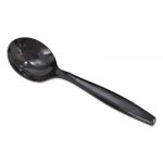 Plastic Cutlery, Heavyweight Soup Spoons, 5 3/4", Black, 1000/Carton