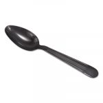 Wrapped Cutlery, 6 1/4" Teaspoon, Heavyweight Black, 1000/Carton