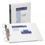 Flip Back 360degrees Durable View Binder with Round Rings, 3 Rings, 1.5" Capacity, 11 x 8.5, White