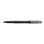 Stick Roller Ball Pen, Micro 0.5mm, Black Ink, Black Matte Barrel, 36/Pack