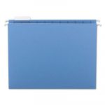 Colored Hanging File Folders, Letter Size, 1/5-Cut Tab, Blue, 25/Box