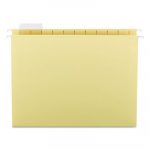 Colored Hanging File Folders, Letter Size, 1/5-Cut Tab, Yellow, 25/Box