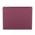 Colored Hanging File Folders, Letter Size, 1/5-Cut Tab, Maroon, 25/Box