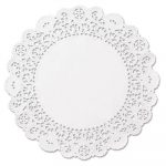 Brooklace Lace Doilies, Round, 4", White, 2000/Carton