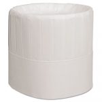 Pleated Chef's Hats, Paper, White, Adjustable, 7 in. Tall, 28/Carton