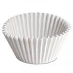 Fluted Bake Cups, 2 1/4 dia x 1 7/8h, White, 500/Pack, 20 Pack/Carton