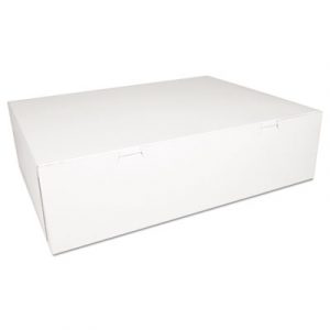 Bakery Boxes, White, Paperboard, 18 1/2 x 14 1/2 x 5, 50/Carton