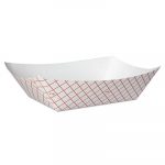 Kant Leek Polycoated Paper Food Tray, Red Plaid, 250/Bag, 2/CT
