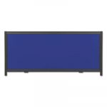 Display System Optional Header Panel, Fabric, 24 x 10, Blue/Gray/Black PVC Frame