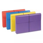 Expanding Wallet w/ Antimicrobial Product Protection, 2" Expansion, 1 Section, Legal Size, Assorted, 4/Pack
