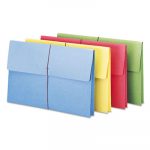 Expanding Wallet w/ Elastic Cord, 2" Expansion, 1 Section, Legal Size, Assorted, 50/Box
