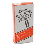 Razor Point II Stick Porous Point Marker Pen, 0.2mm, Red Ink/Barrel, Dozen