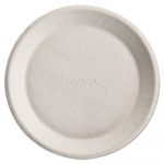 Savaday Molded Fiber Plates, 10 Inches, Cream, Round