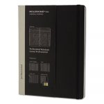 Professional Notebook, Narrow Rule, Black Cover, 9.75 x 7.5, 192 Pages