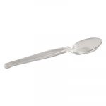 Plastic Cutlery, Heavyweight Teaspoon, Crystal Clear, 6", 1000/Carton