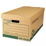 Recycled Record Storage Box, Letter/Legal, 12" x 24" x 10", Kraft, 12/Carton