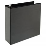 Deluxe Easy-to-Open Round-Ring View Binder, 3 Rings, 3" Capacity, 11 x 8.5, Black
