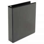 Deluxe Easy-to-Open Round-Ring View Binder, 3 Rings, 1.5" Capacity, 11 x 8.5, Black