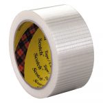 Bi-Directional Filament Tape, 50mm x 50m, 3" Core, Clear