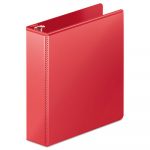 Heavy-Duty D-Ring View Binder with Extra-Durable Hinge, 3 Rings, 2" Capacity, 11 x 8.5, Red