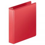 Heavy-Duty D-Ring View Binder with Extra-Durable Hinge, 3 Rings, 1.5" Capacity, 11 x 8.5, Red