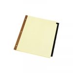 Deluxe Preprinted Simulated Leather Tab Dividers with Gold Printing, 25-Tab, A to Z, 11 x 8.5, Buff, 1 Set