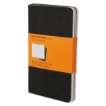 Cahier Journal, Narrow Rule, Black Cover, 5.5 x 3.5, 64 Sheets, 3/Pack