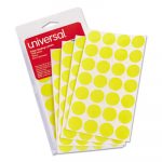 Self-Adhesive Removable Color-Coding Labels, 0.75" dia., Yellow, 28/Sheet, 36 Sheets/Pack