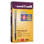 Deluxe Stick Roller Ball Pen, Micro 0.5mm, Red Ink, Metallic Gray Barrel, Dozen