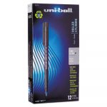 ONYX Stick Roller Ball Pen, Fine 0.7mm, Blue Ink, Black Matte Barrel, Dozen