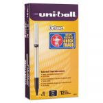 Deluxe Stick Roller Ball Pen, Fine 0.7mm, Black Ink, Champagne Barrel, Dozen