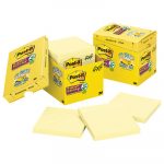 Canary Yellow Note Pads, Lined, 4 x 4, 90-Sheet, 12/Pack