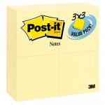 Original Pads in Canary Yellow, 3 x 3, 90-Sheet, 24/Pack