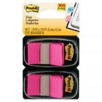 Standard Page Flags in Dispenser, Bright Pink, 100 Flags/Dispenser