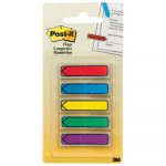 Arrow 1/2" Page Flags, Blue/Green/Purple/Red/Yellow, 20/Color, 100/Pack