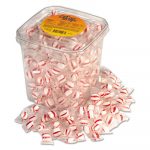 Candy Tubs, Peppermint Puffs, Individually Wrapped, 44oz Resealable Plastic Tub
