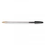 Cristal Xtra Smooth Stick Ballpoint Pen, 1mm, Black Ink, Clear Barrel, 24/Pack