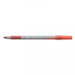 Round Stic Grip Xtra Comfort Stick Ballpoint Pen, 0.8mm, Red Ink, Gray Barrel, Dozen