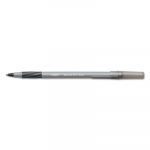 Round Stic Grip Xtra Comfort Stick Ballpoint Pen, 1.2mm, Black Ink, Gray Barrel, 36/Pack