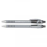 FlexGrip Ultra Retractable Ballpoint Pen, 1mm, Black Ink, Black/Gray Barrel, Dozen