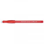 Eraser Mate Stick Ballpoint Pen, Medium 1mm, Red Ink/Barrel, Dozen