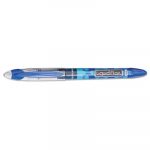 Liquid Flair Stick Porous Point Marker Pen, 0.7mm, Blue Ink, Gray/Blue Barrel, Dozen